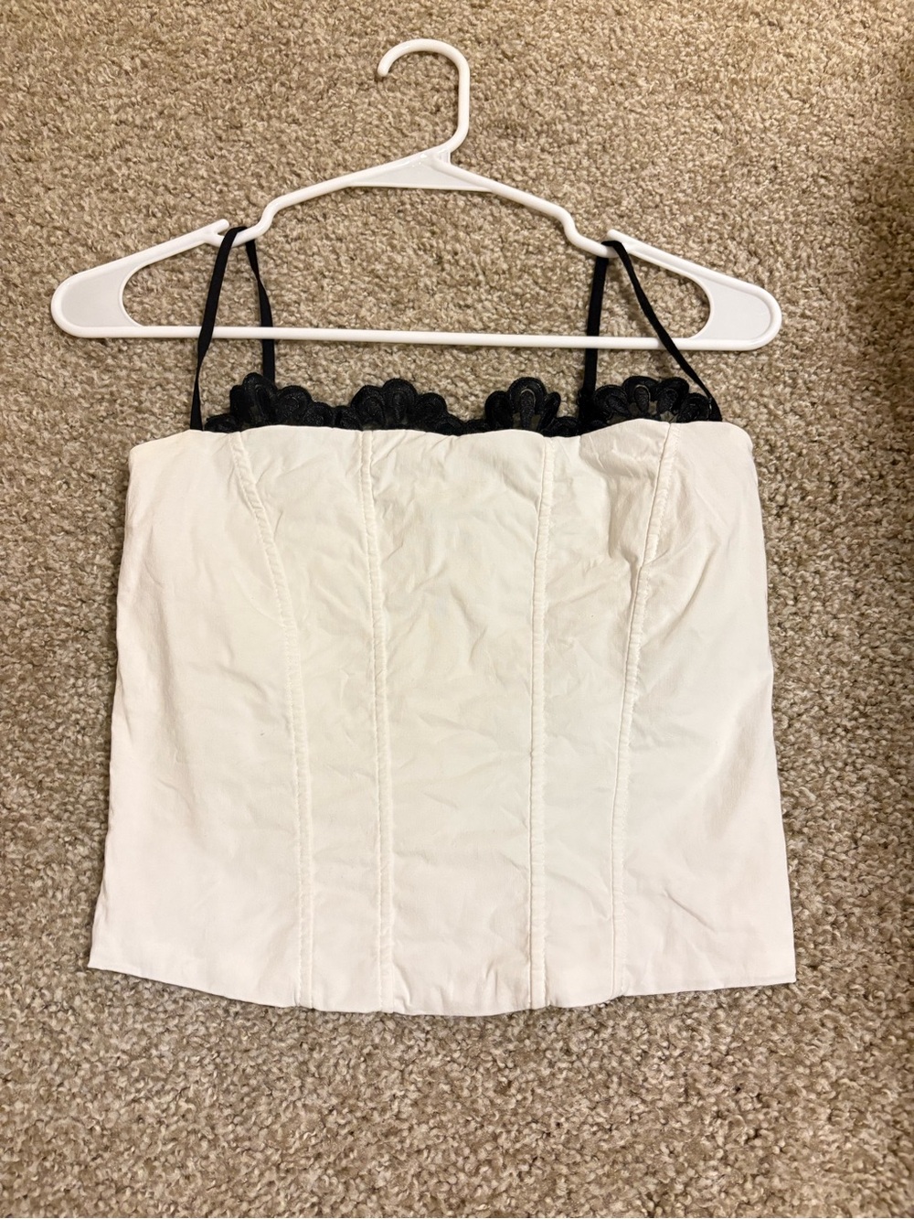 Zara corset top with lace trim